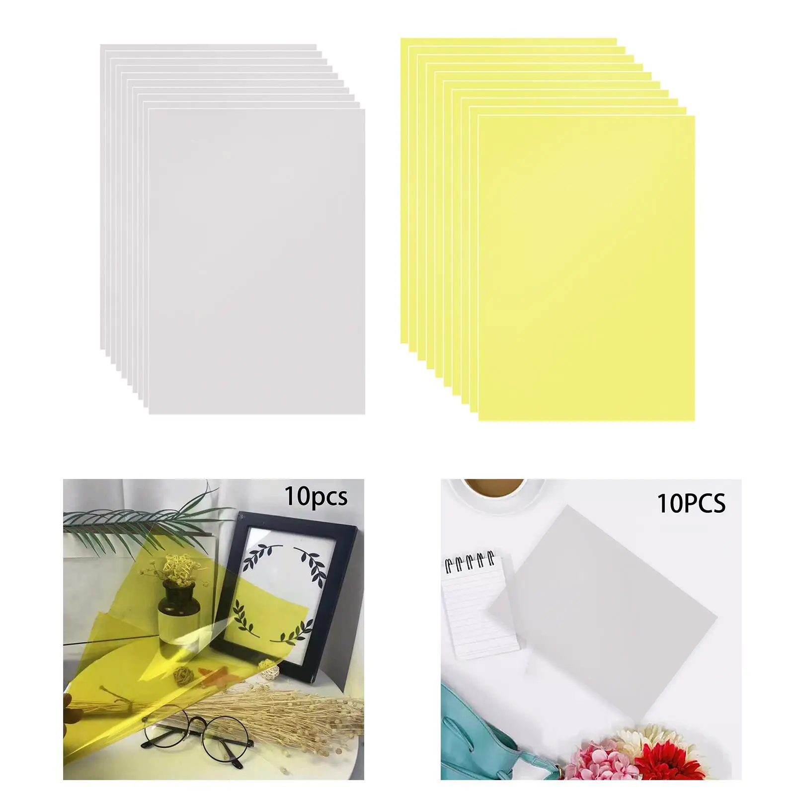 10x PVC Sheets 8.3 x 11.7 inch Flexible DIY Stencil Art Sheet for DIY Cutting