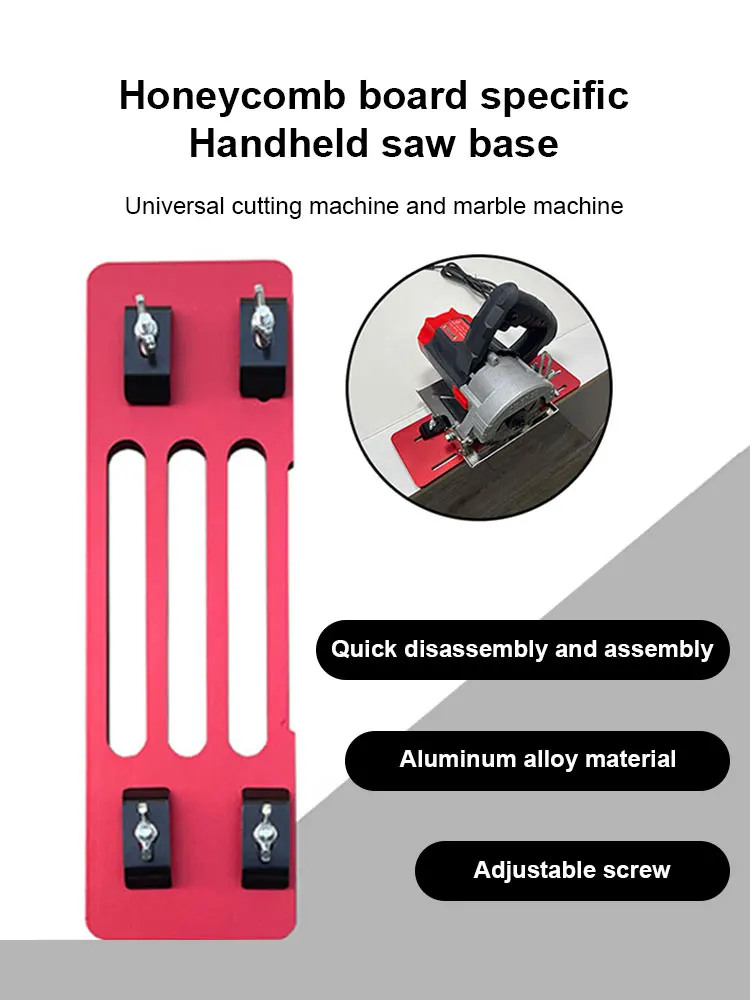 Carpentry Adjustable Cutting Wood Board Bracket 8mm Thick Base Plate for Marble Machine Handheld-saw Quick Positioning Bracket