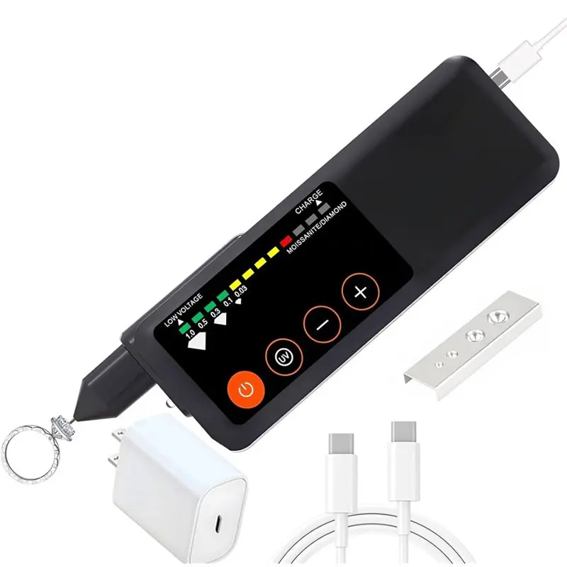 A96I-Rechargeable Tester, With UV Light,Jewelry Gem Tester Pen,With 365Nm UV Light,Portable Gem Checker For Novice US Plug