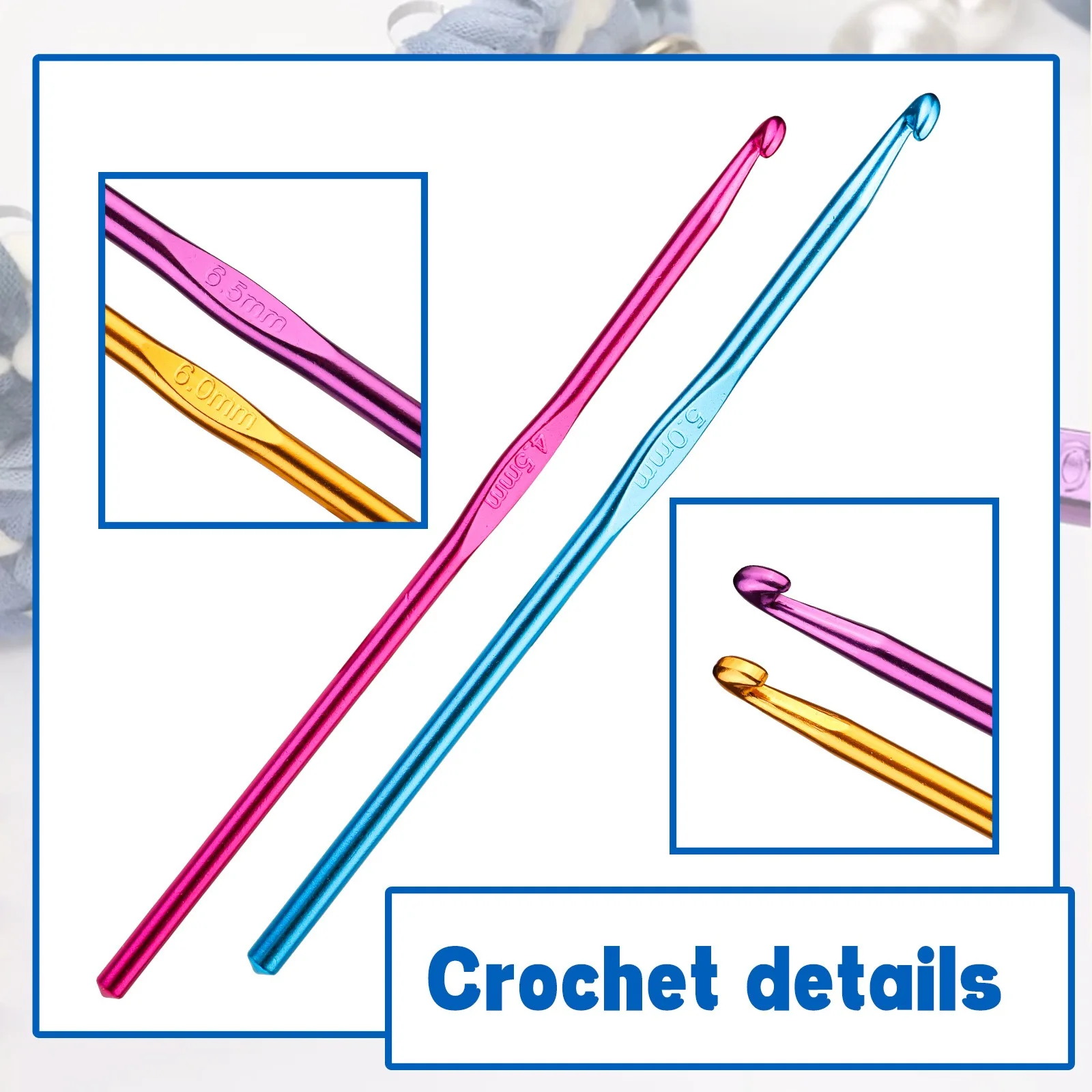 100 قطعة مجموعة أدوات الحياكة Hakpen جودة عالية استيراد معدات الحياكة مجموعة أفضل بائع جميلة الخياطة إبرة طقم تطريز