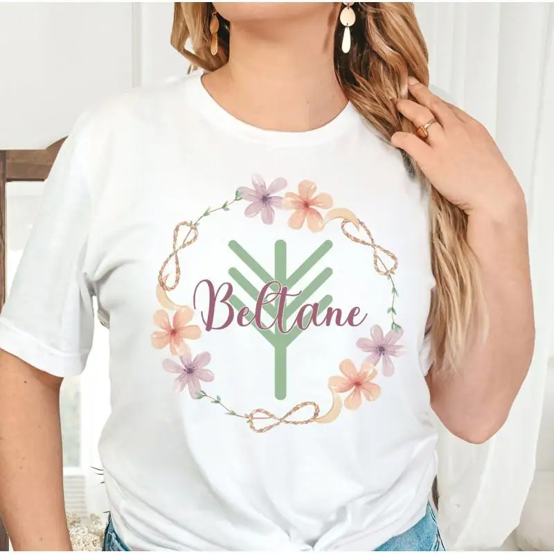 Beltane T Shirt Floral Pagan Holiday Seasonal Witch Wheel Of The Year Blessed Wiccan
