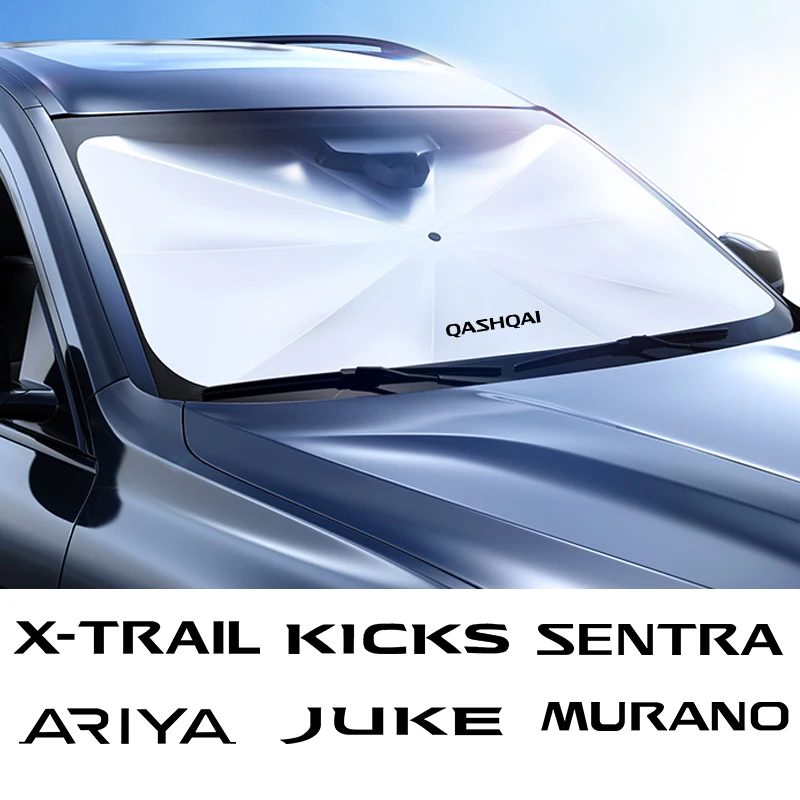 For Nissan Qashqai Juke Micra Leaf X-Trail Patrol Sentra Altima Tiida Rogue Maxima Teana Car Windshield Insulation Sunshade