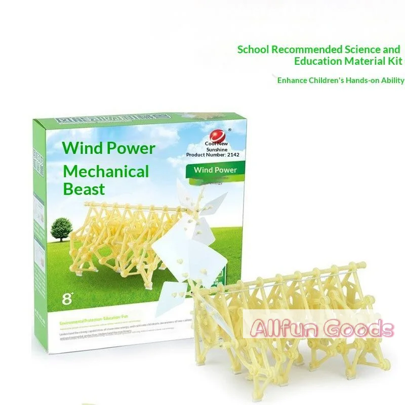 [TG835]Wind Energy Powered Beast Robot Science Education Puzzle Assembly Mechanical DIY Kit Child Education Toy