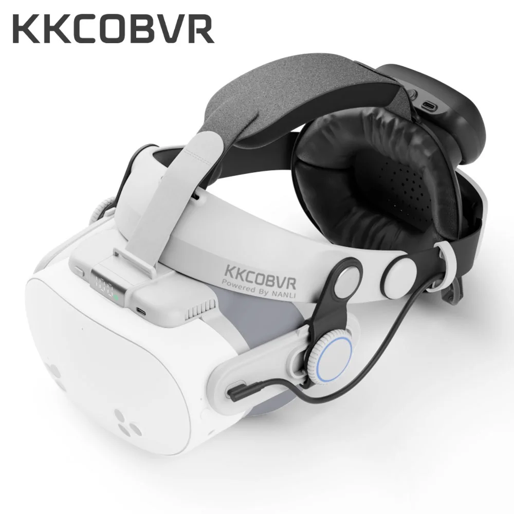 

Вентилятор для удаления запотевания очков KKCOBVR K3S + аккумулятор Q3Pro Halo Elite 10000 мАч с регулируемым ремешком для головы, совместимый с Quest 3S