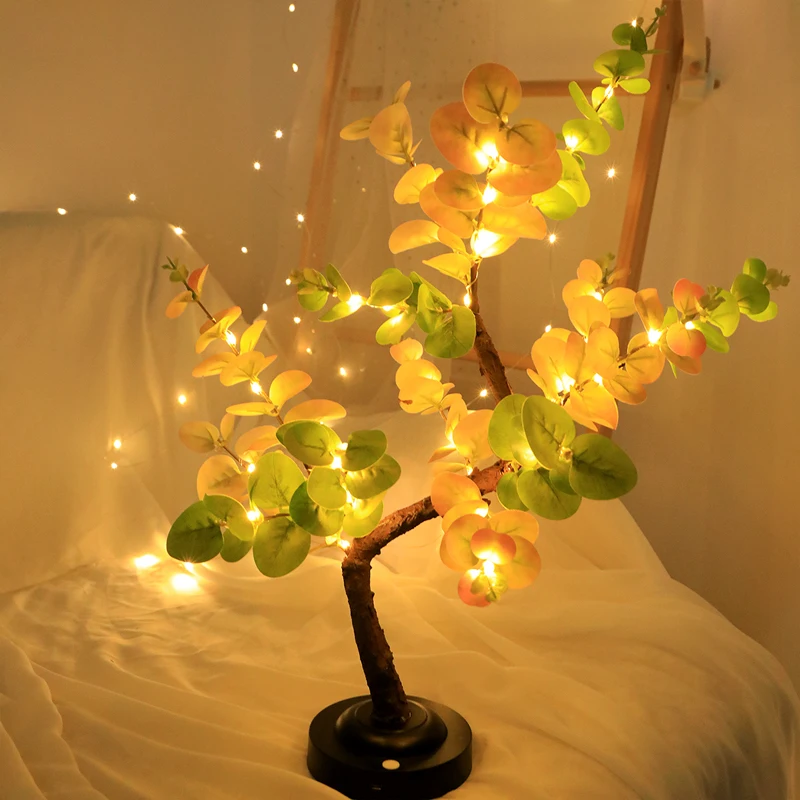 Tabletop Tree Lamp Battery Operated Fairy Tree Lamp with LED Tree Lights with Removable Base for Home Party Wedding Decor