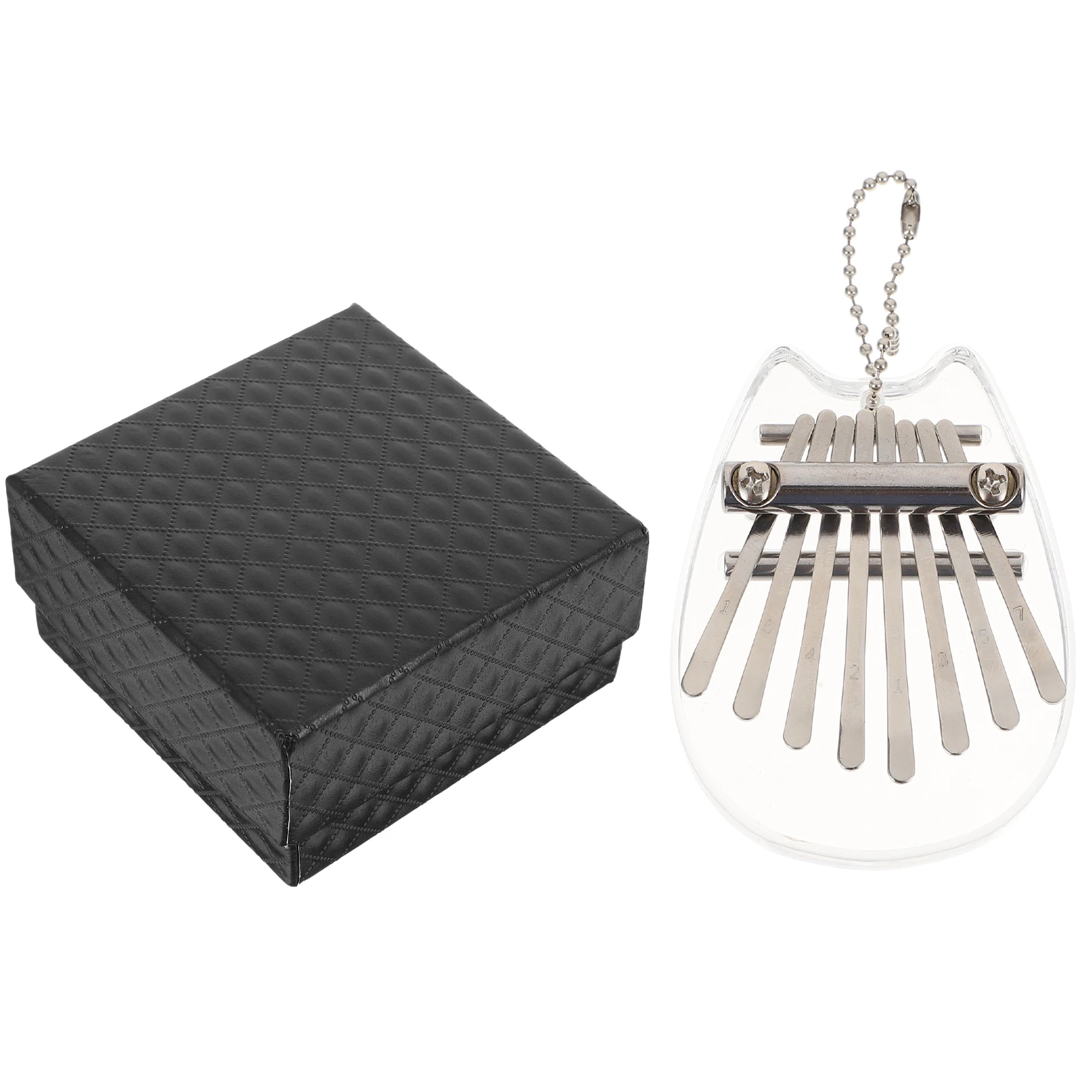 

1 set Keys Thumb Piano Clear Acrylic Portable Kalimba Simple Musical Instrument for Kids Beginners Hand Piano Lightweight