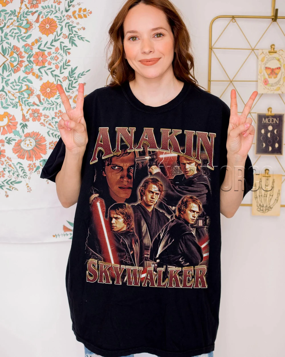 T-shirt de trilogie Anakin Skywalker Star Wars Prequel, T-shirt "The Chosen One", T-shirt de couche de base toutes saisons en pur coton pour couple