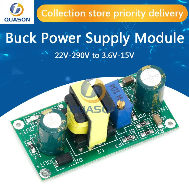 DC-DC Step Down Buck Power Supply Module Adjustable DC DC 22V-290V to 3.6V-15V Isolation Switching Converter Regulator Board