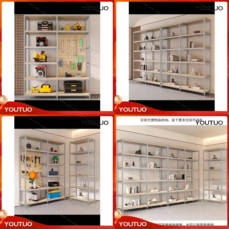  Ocean plate Aluminum Profile Display Rack Floor Type Sample Display Stand Wall Mounted Shelf Rack  Tile Showroom
