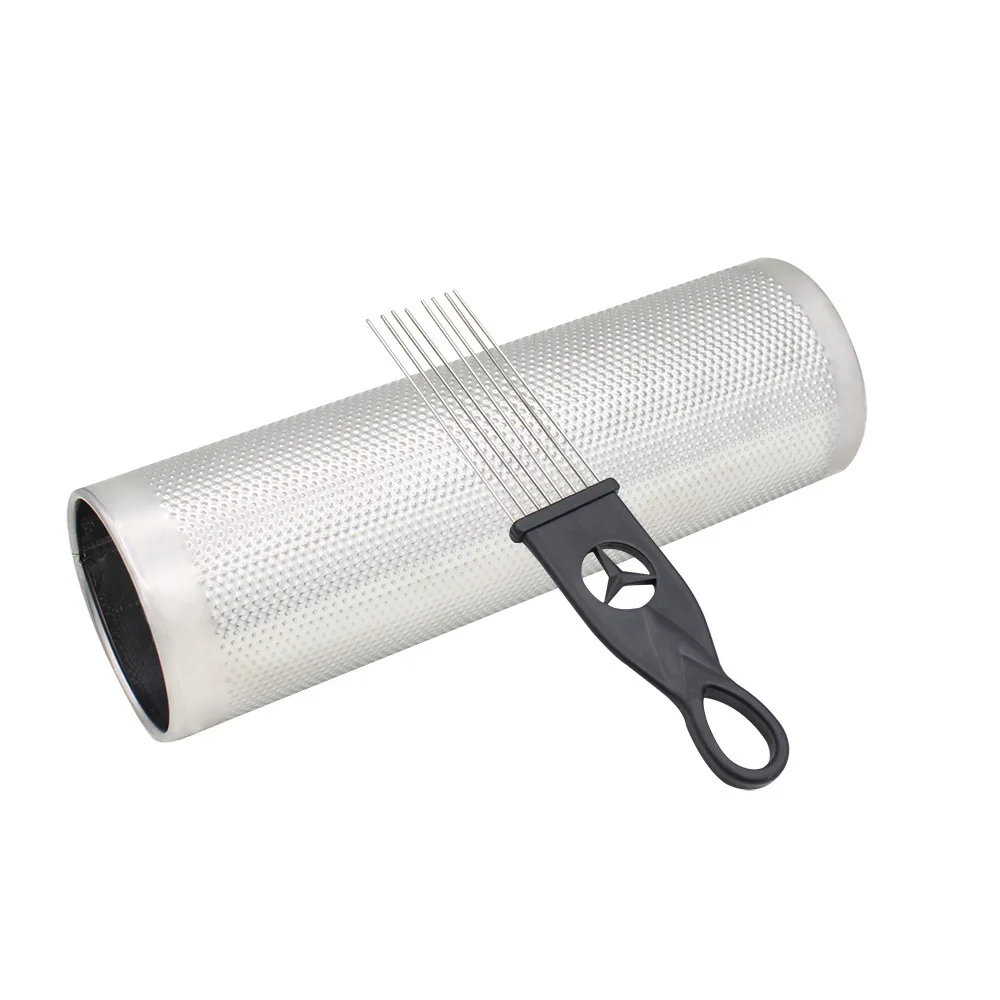 Metal Squeegee Frog Croaking Drum Percussion Instrument Squeegee Professional Performance Backing Track Aluminum Sand Cylinder