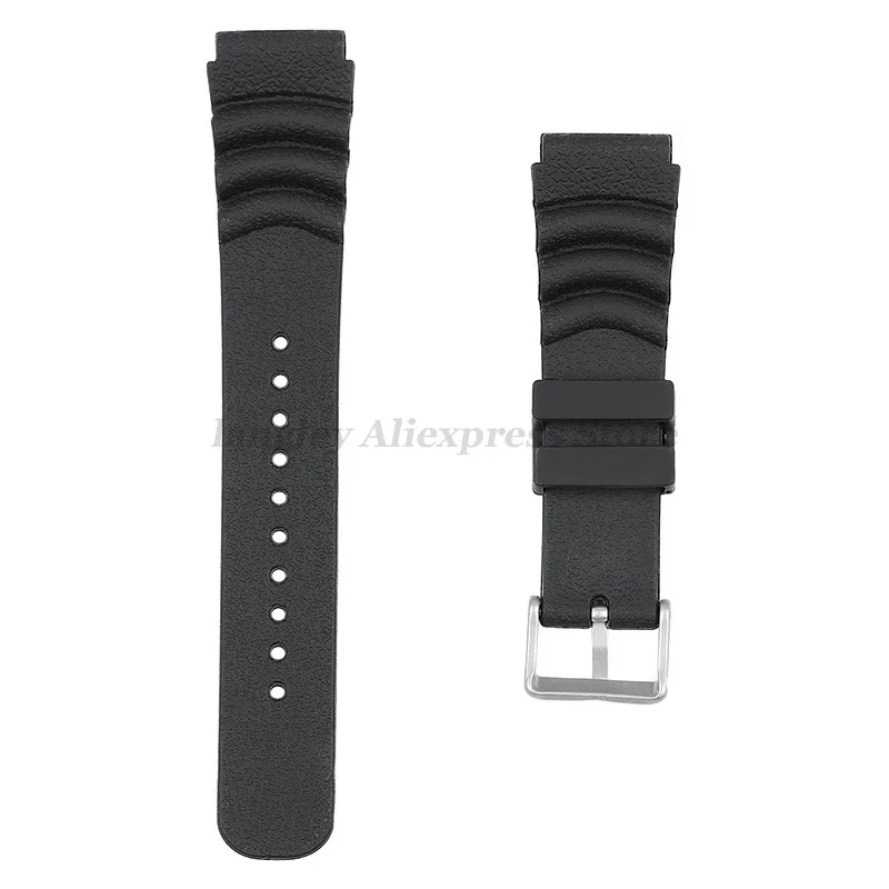 18 20 22 24 Mm Diver Rubber Watch Band Black Silicone Sports Wrist Strap Bracelet Spring Bars Tool Set for Seiko for Casio Watch