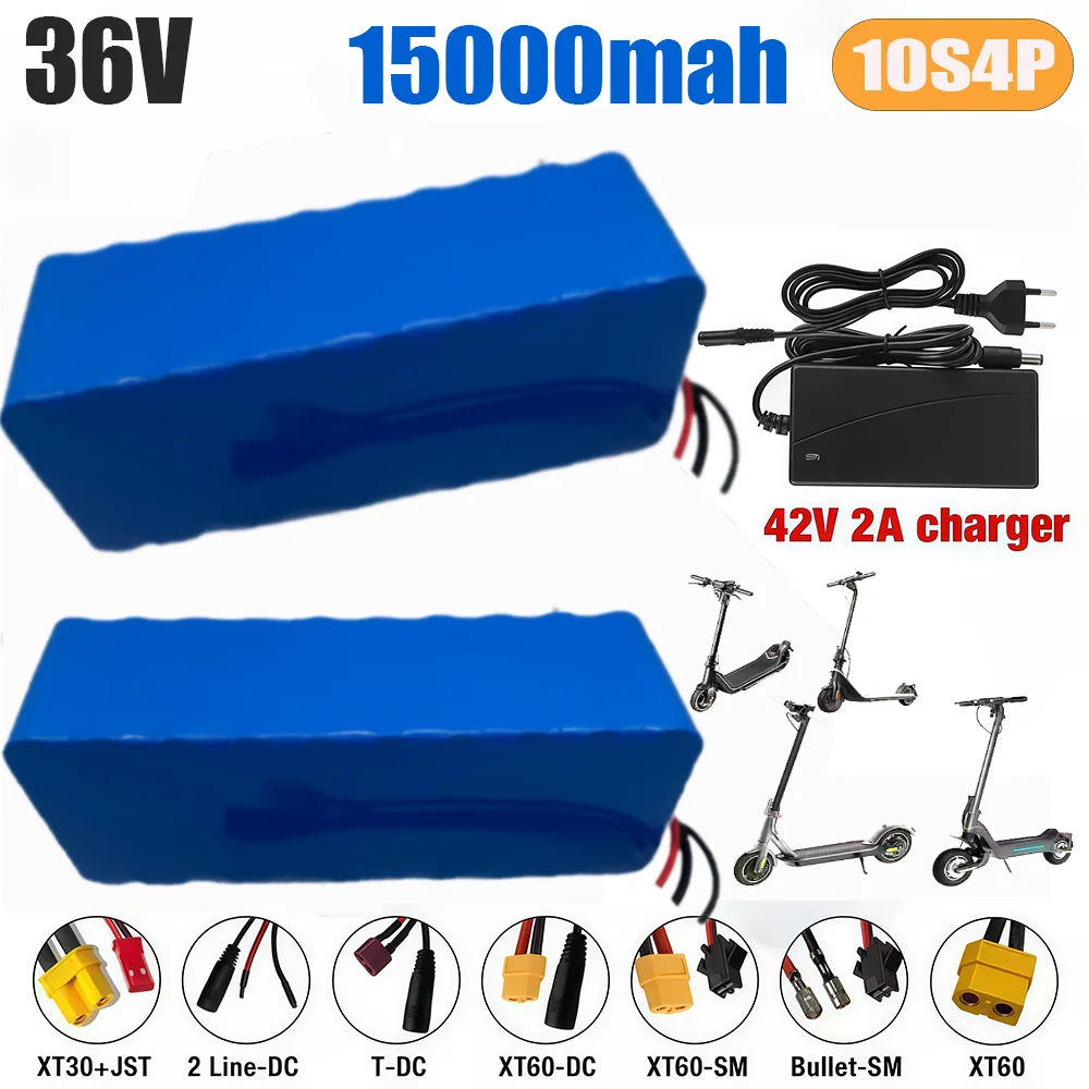 

10S4P 15000mAh 18650 Battery Pack 36V 42V High-Capacity 750W 1000W High-Power with BMS for Power Supply