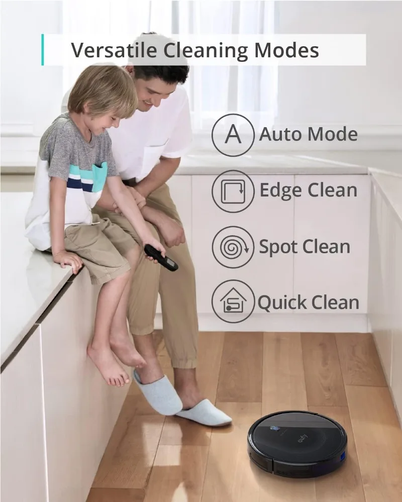 Eufy BoostIQ RoboVac 11S MAX, penyedot debu Robot Super tipis, penyedot kuat, tenang, mengisi daya sendiri, penyedot debu Robot