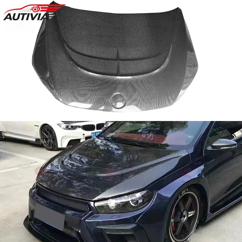 Suitable for Volkswagen Scirocco carbon fiber engine , modified hood, car body kit, and front cover
