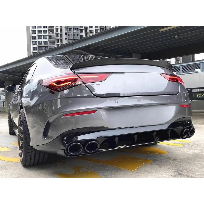 Car Accessories Diffuser With Tail Pipe Rear Lip Body Kit For CLA-Class CLA200 260 C118 2020-2025 Modified New Style
