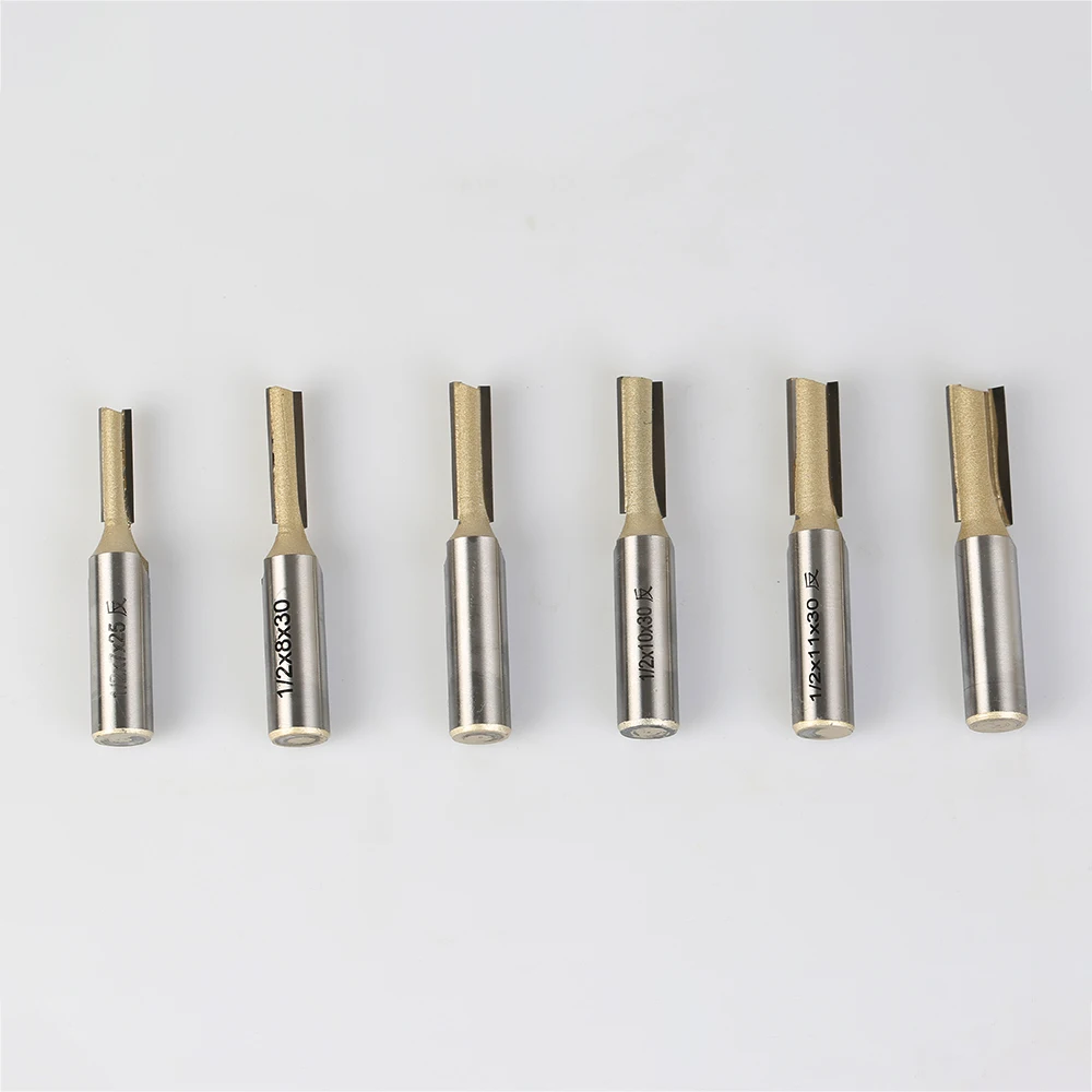 1pc12mm 12.7mm H30mm 2 Flutes Professional Level Straight Bit Reverse Carbide Router Bit Two Flute Router Bit CNC Milling Cutter