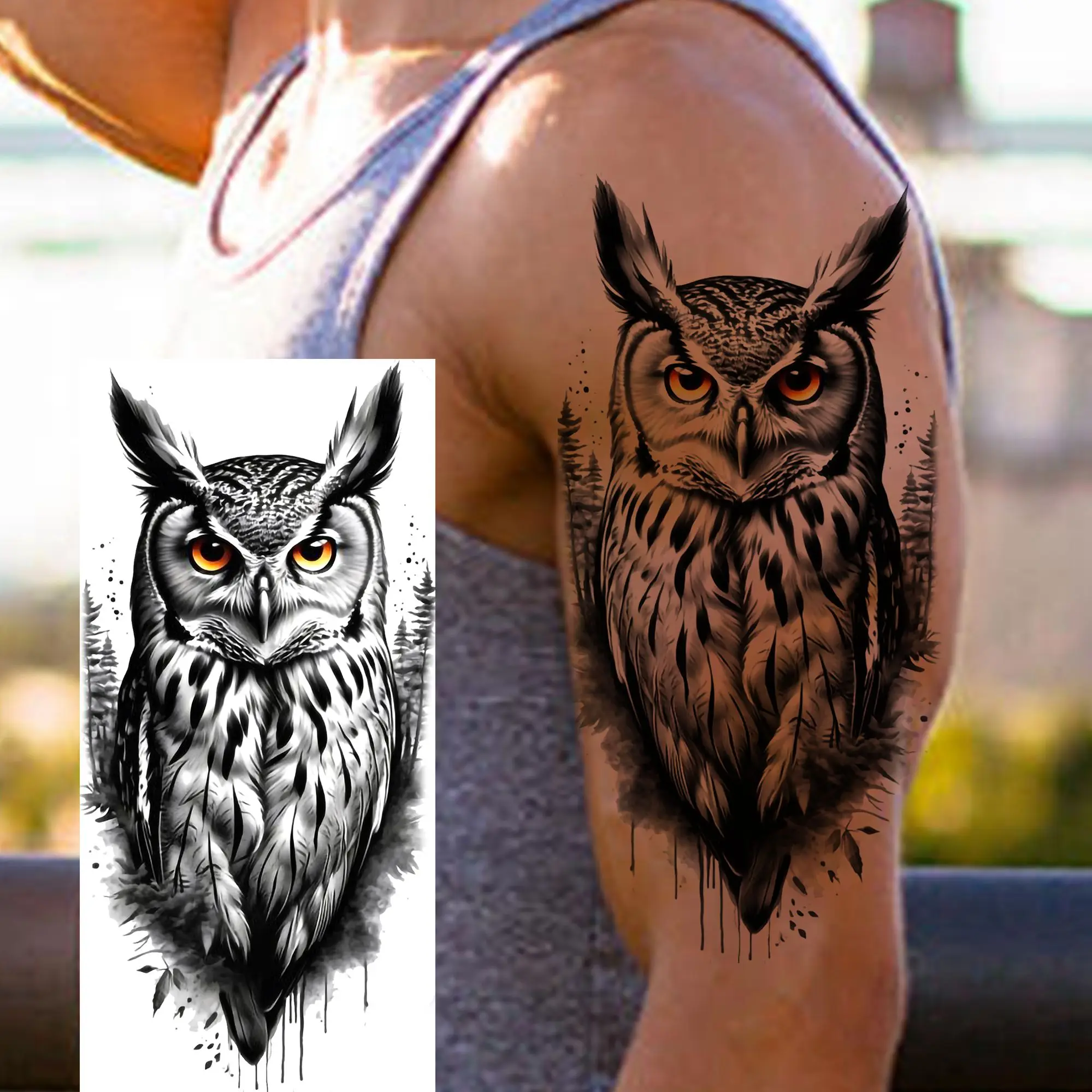 1 Sheet Cobra Snake Dragon Scorpion Temporary Tattoos For Men Women Waterproof Long Lasting Lion Tiger Wolf Fake Tattoo Stickers