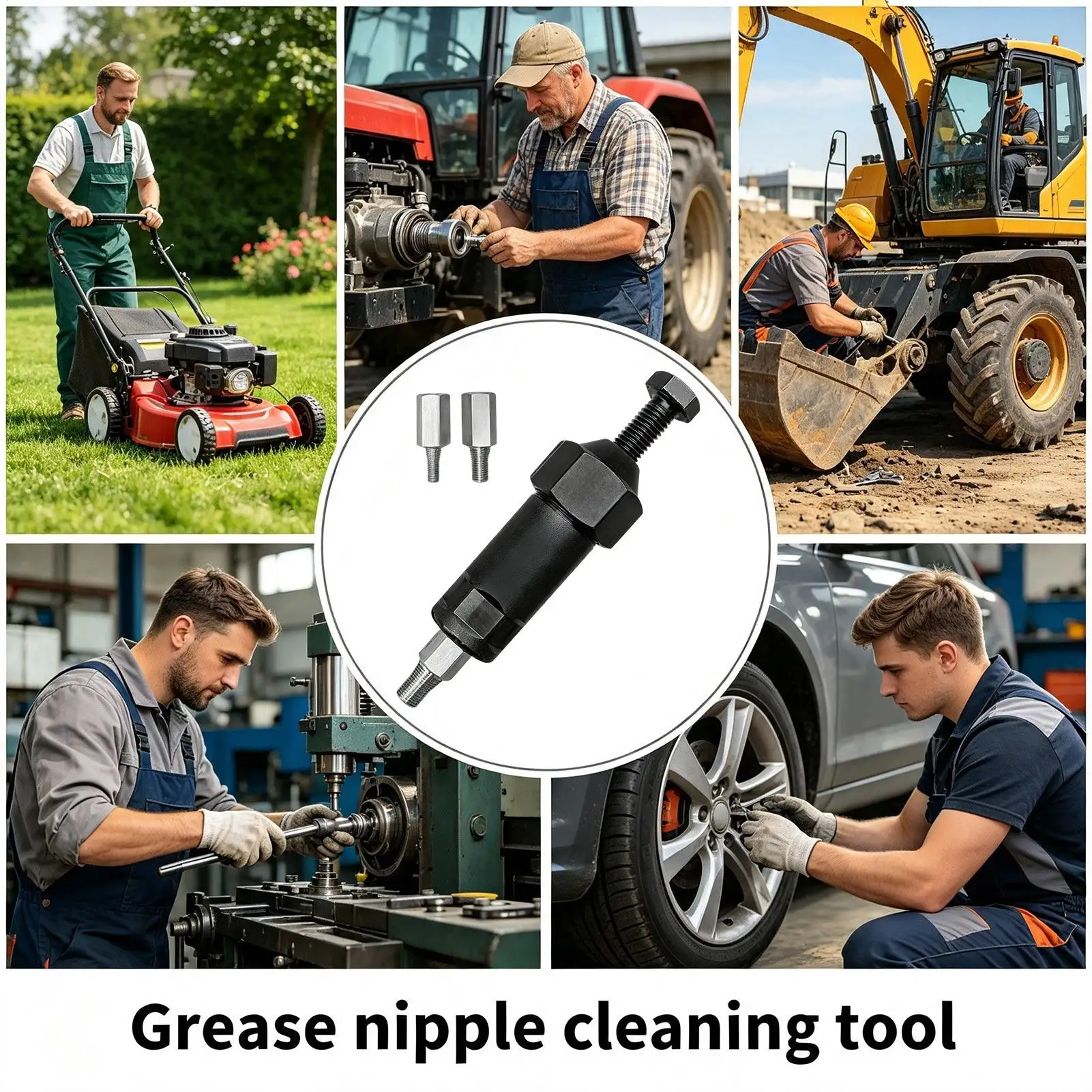 Grease Fitting Rejuvenator Heavy Duty Steel Professional Grease Joint Buster Tool for Truck Farm Agriculture Garage Auto