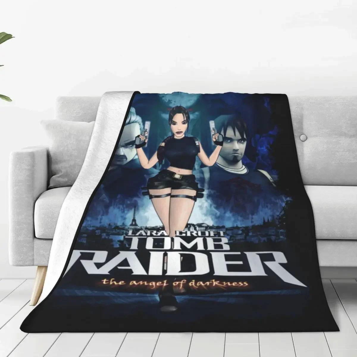 Tomb Raider Angel Of Darkness Fleece Blankets Lara Adventer Game Awesome Throw Blankets for Home 150*125cm Bedspreads