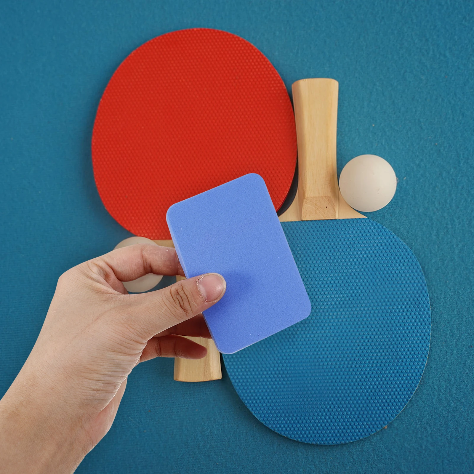 

Soft Sponge Pickle Table Tennis Racket Rubber Cleaning Cotton Wipe Scrubber Portable Bat Cleaner Supplies for Paddles