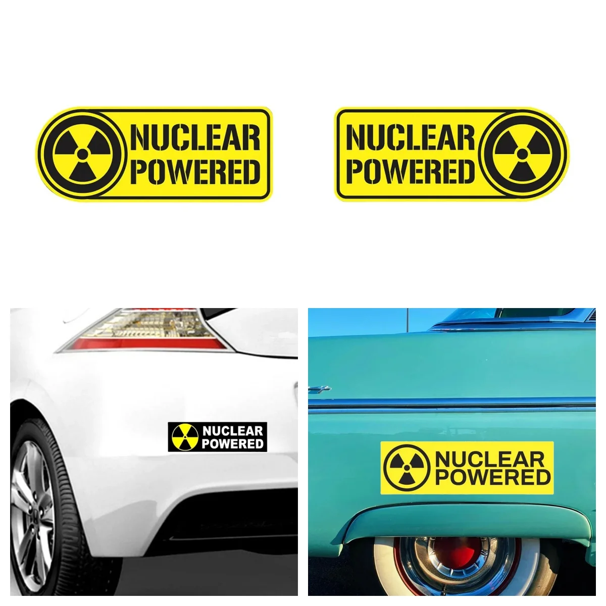 

Creativity Nuclear Powered Car Sticker Bicycle Motorcycle Laptop Helmet Trunk Wall Vinyl Decals Decoration Accessories