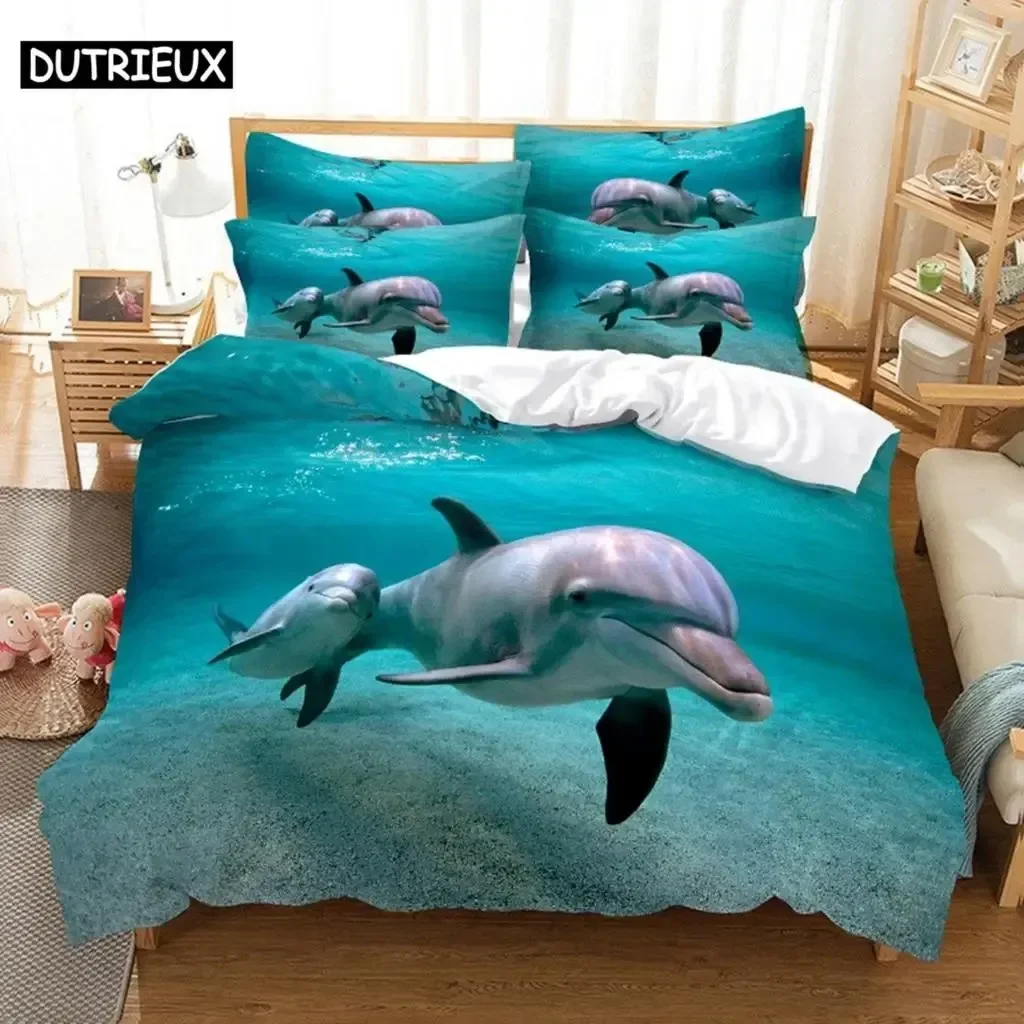 

Dolphins Bedding Set Duvet Cover Set 3d Bedding Digital Printing Bed Linen Queen Size Bedding Set Fashion