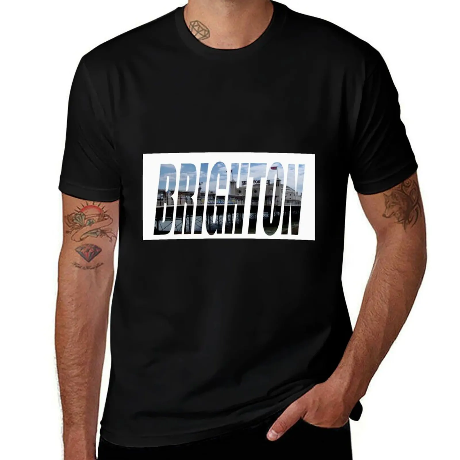 

Футболка Brighton, мужские футболки, высококачественная футболка люксового бренда