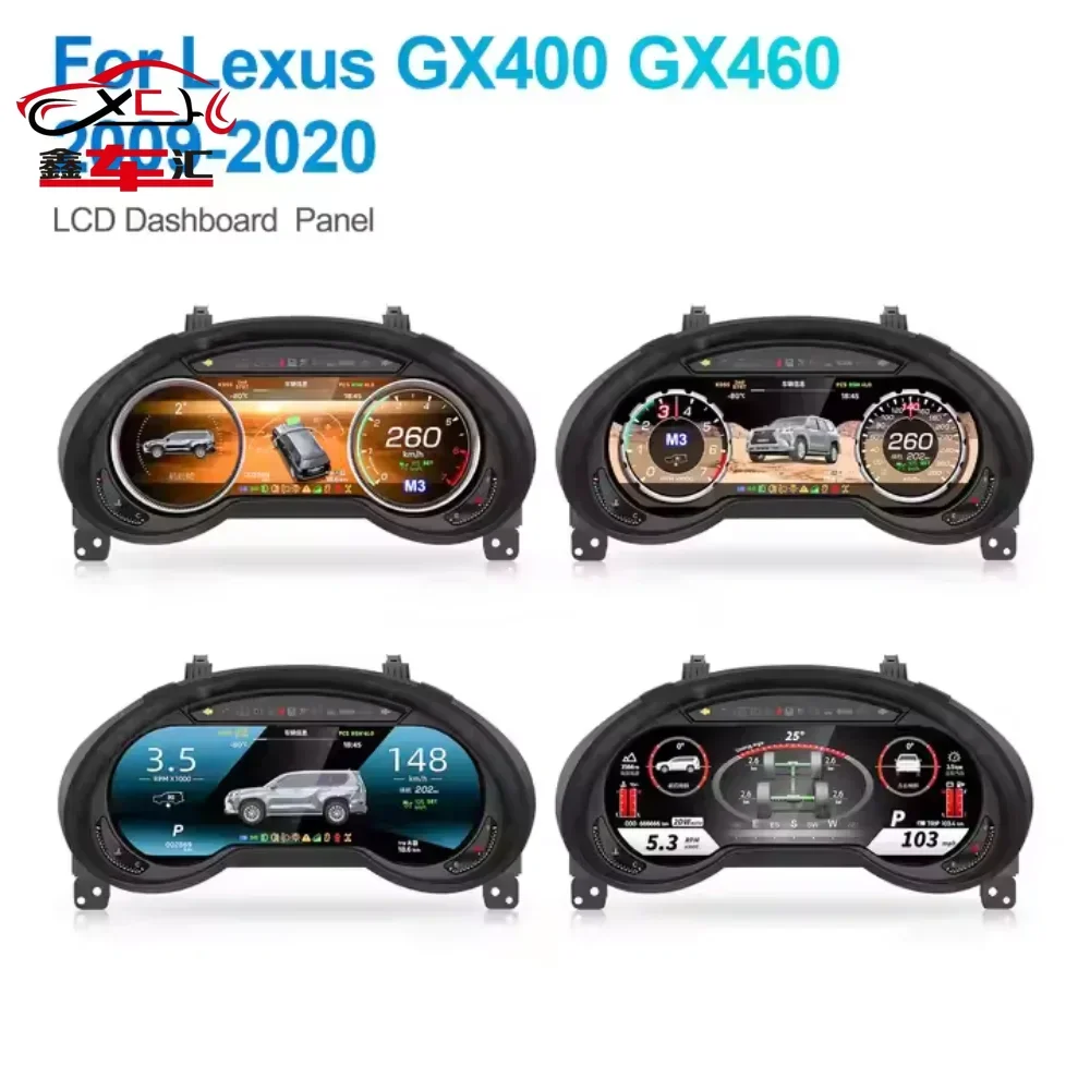 

NaviHua 12.3" LCD Dashboard speedometer digital cluster Digital Instrument Cluster For Lexus GX460 GX400 2009 2020