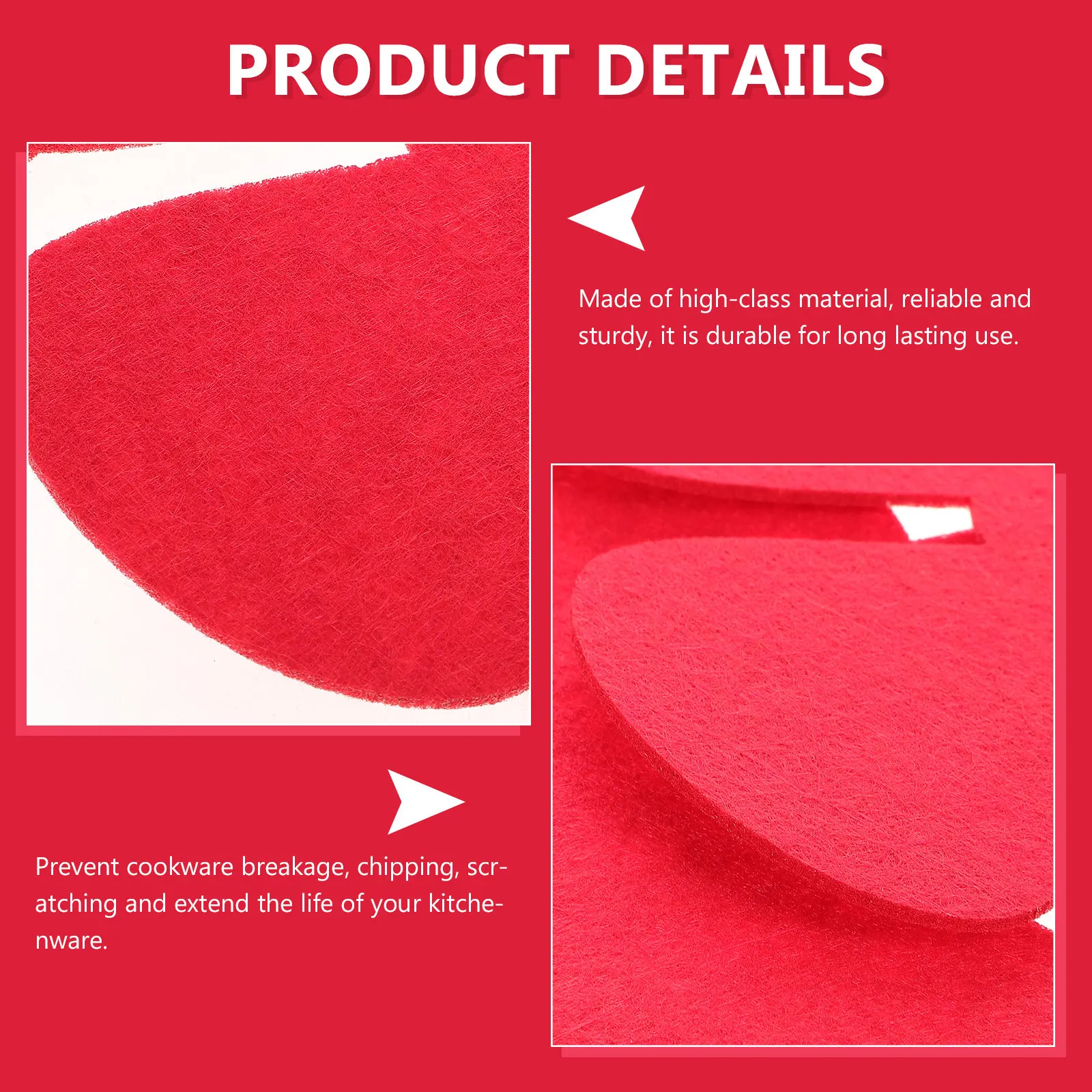 12Pcs Premium Pan Protectors Non-Stick Heat-Resistant Cookware Protection Mats for Pots Pans Bowls Ceramic Bakeware Kitchen