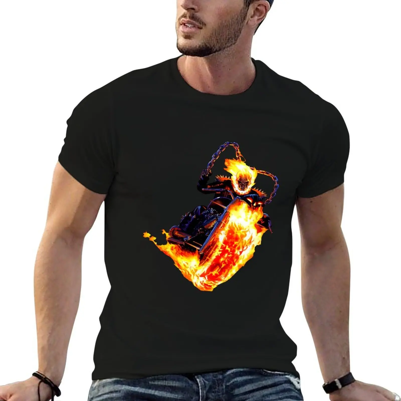 

Ghost Rider T-Shirt t shirts for man graphic tees cotton t shirts man 100% T-Shirt