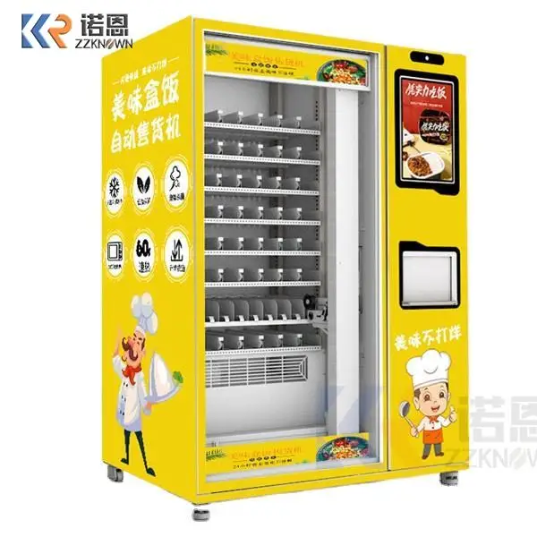 

Automatic Fast Food Breakfast Meal Lunch Box Hot Food Vending Machine Heating