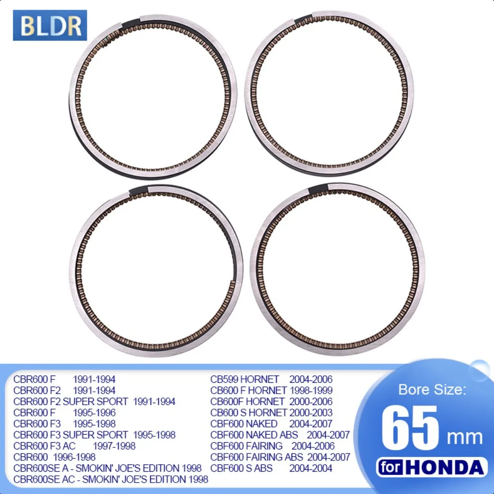 Anillo de Pistón de Motor de 65 mm para Honda CBR600 F F2 SUPER SPORT CBR 600 F3 CBR600 CB599 CB600 HORNET CBF600 NAKED FAIRING CBF 600 S ABS