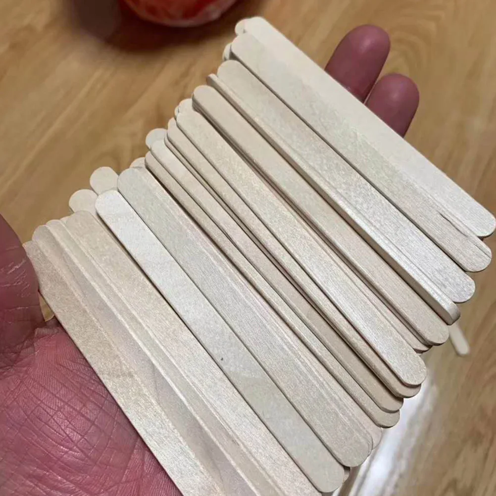 

400 Pcs Wood Craft Sticks DIY Giant Ice Cream Colorful Reusable Smooth Classroom Projects Party Crafts Camp Activities