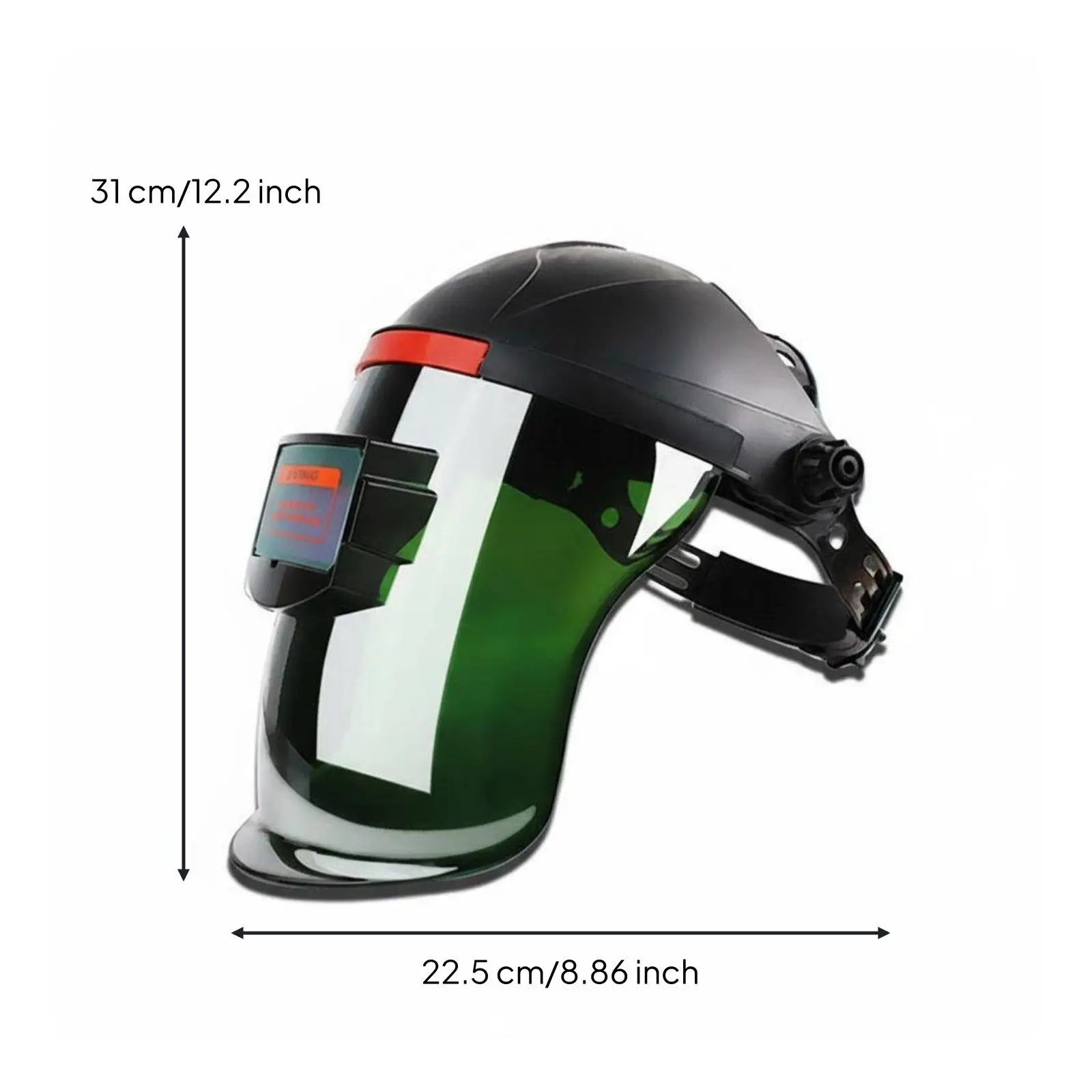 Full Face Welding Mask with Impact Resistant PC Shell and Flip Up Visor for Grinding Work Protection