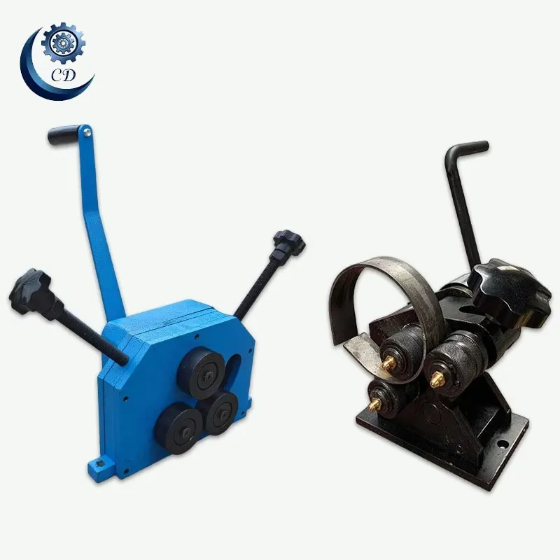 PR-3 Steel Circle Rolling Machine PR-5 Manual Small Tube Bender Three-Roll Hand-Cranked Curling Machine For Metal Fabrication
