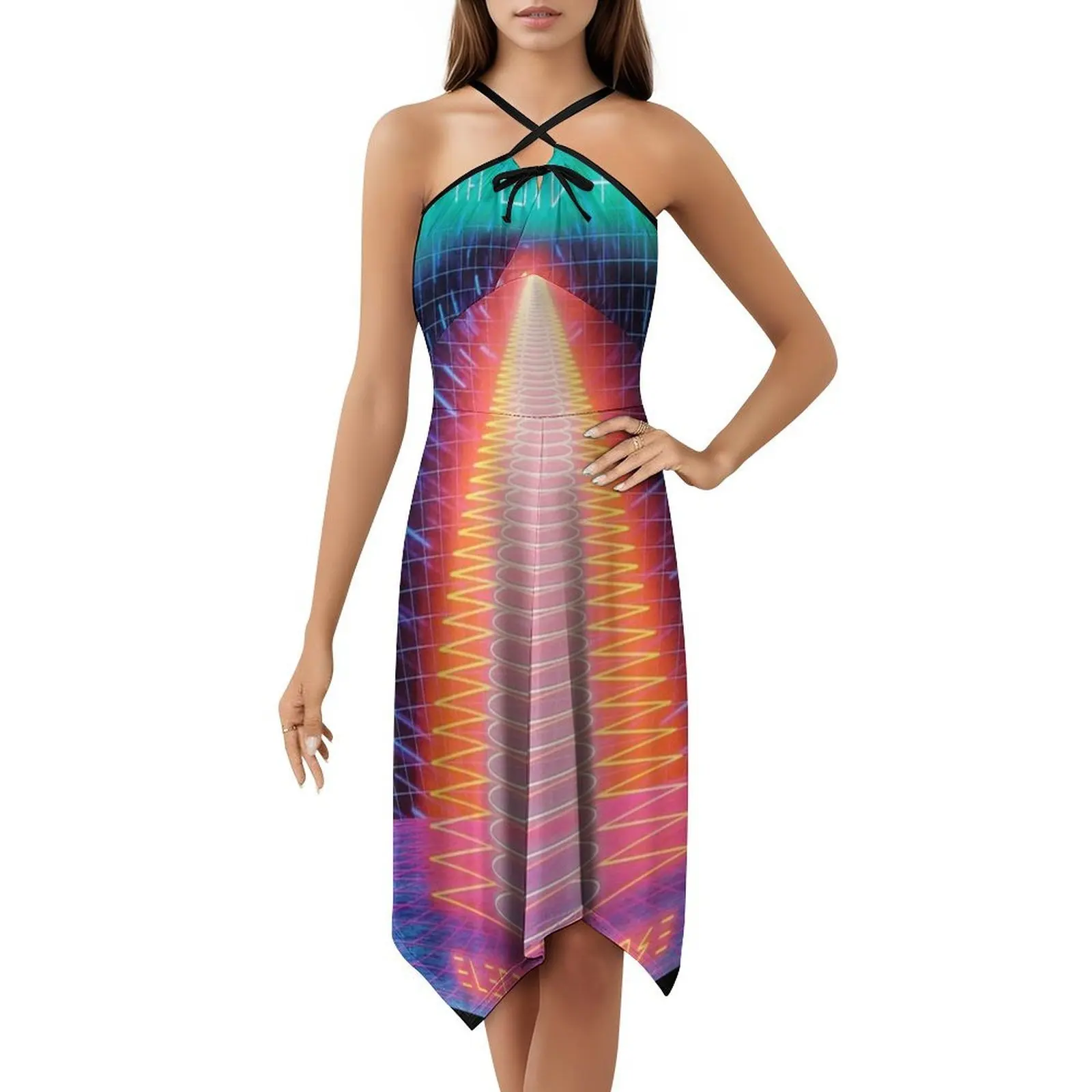 الأرض الرياح والنار الكهربائية الكون فستان عطلة مثير للنساء الشاطئ حفلة عيد ميلاد فستان قصير الأرض الرياح النار الكهربائية #5