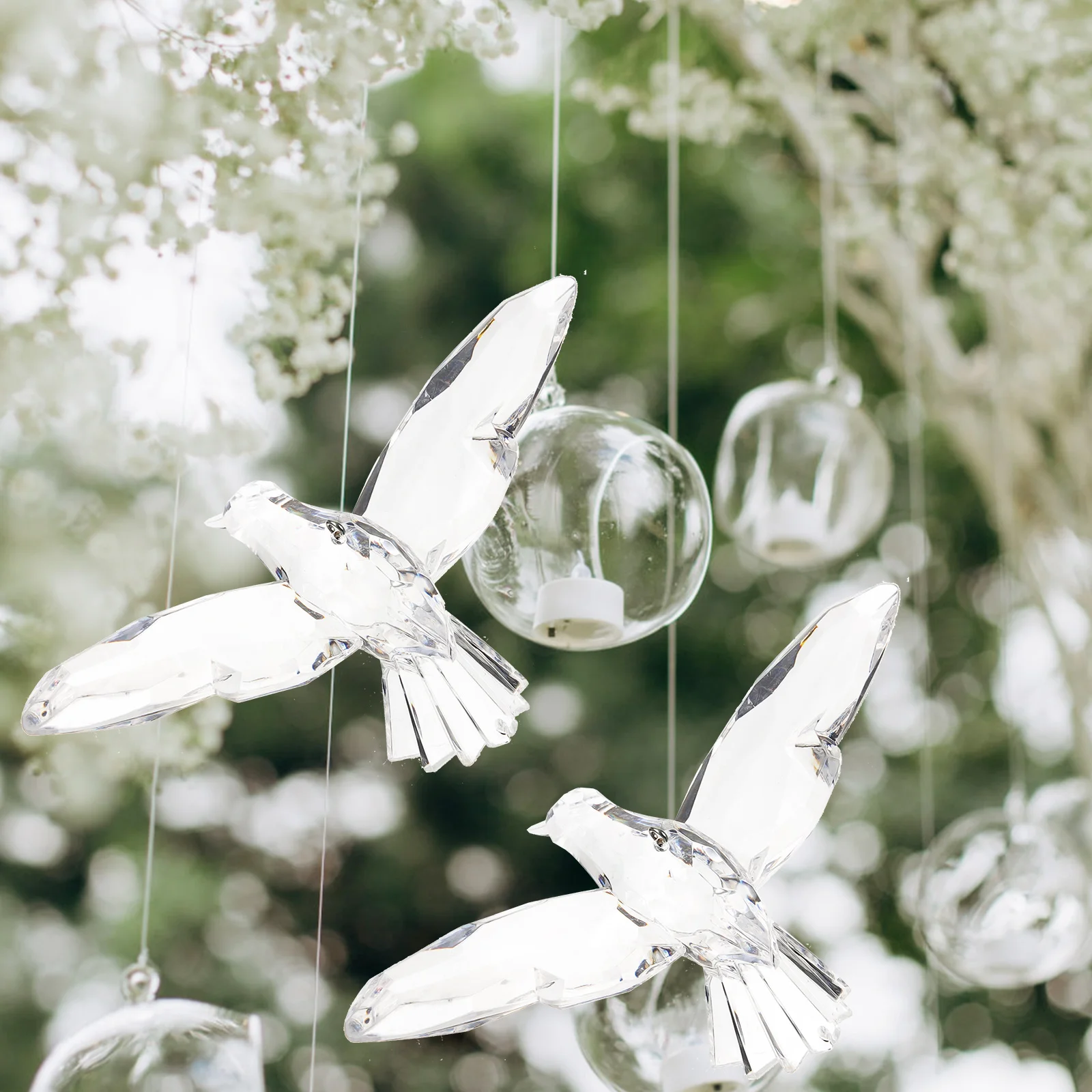 

3 шт. украшение с летающими птицами для спальни, гостиной, вечеринки, рождественской елки, акриловый материал, потолочный подвесной орнамент с птицей, кулон
