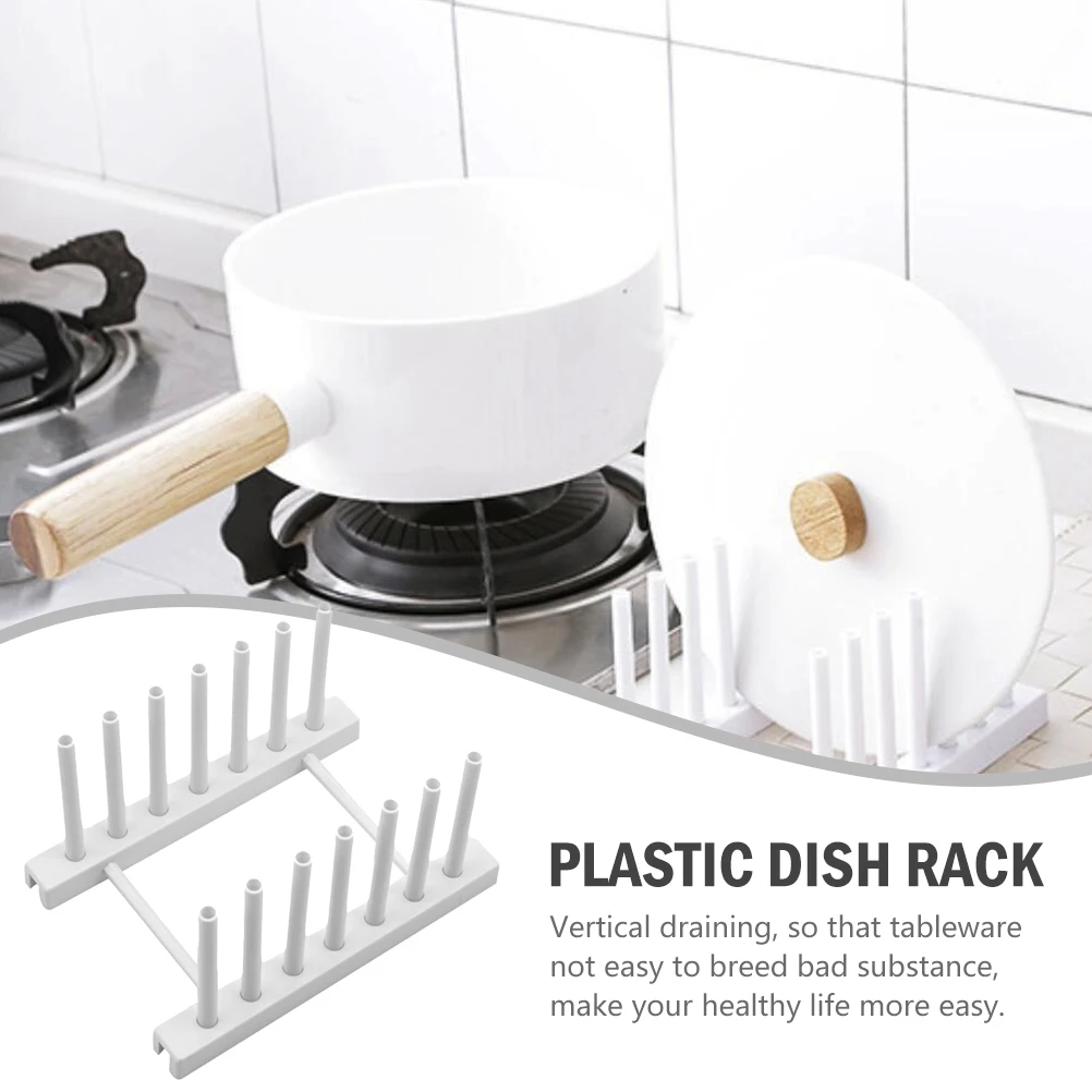 2個入り プラスチック製プレートポット蓋ラック ディッシュドレンボード乾燥キッチンホルダー カウンターシェルフ ドレイナー シンク用 カウンタートップ用