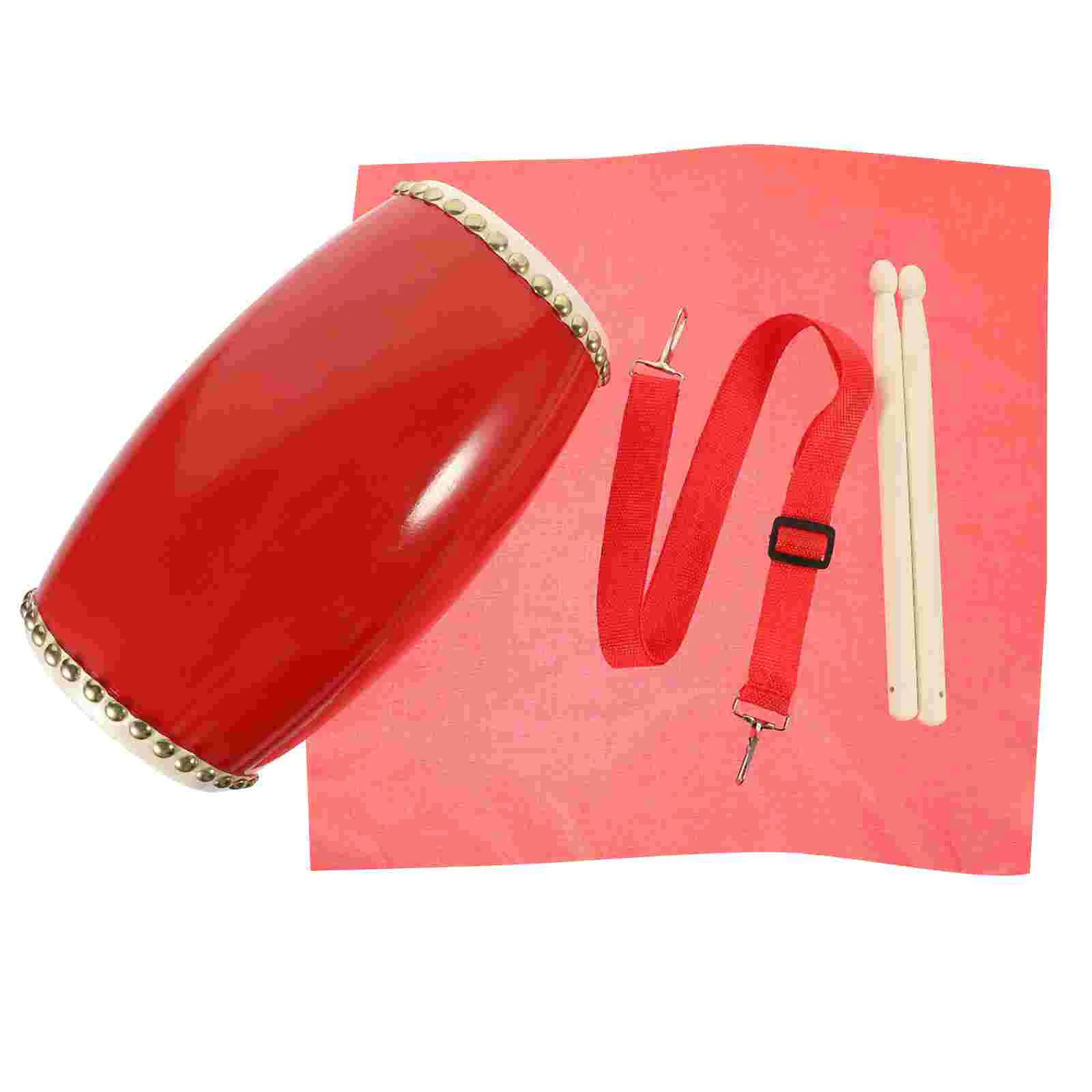 

Portable Drum Musical Instrument Supply Waist Cowhide Hand Drums for Adults Chinese Traditional Baby