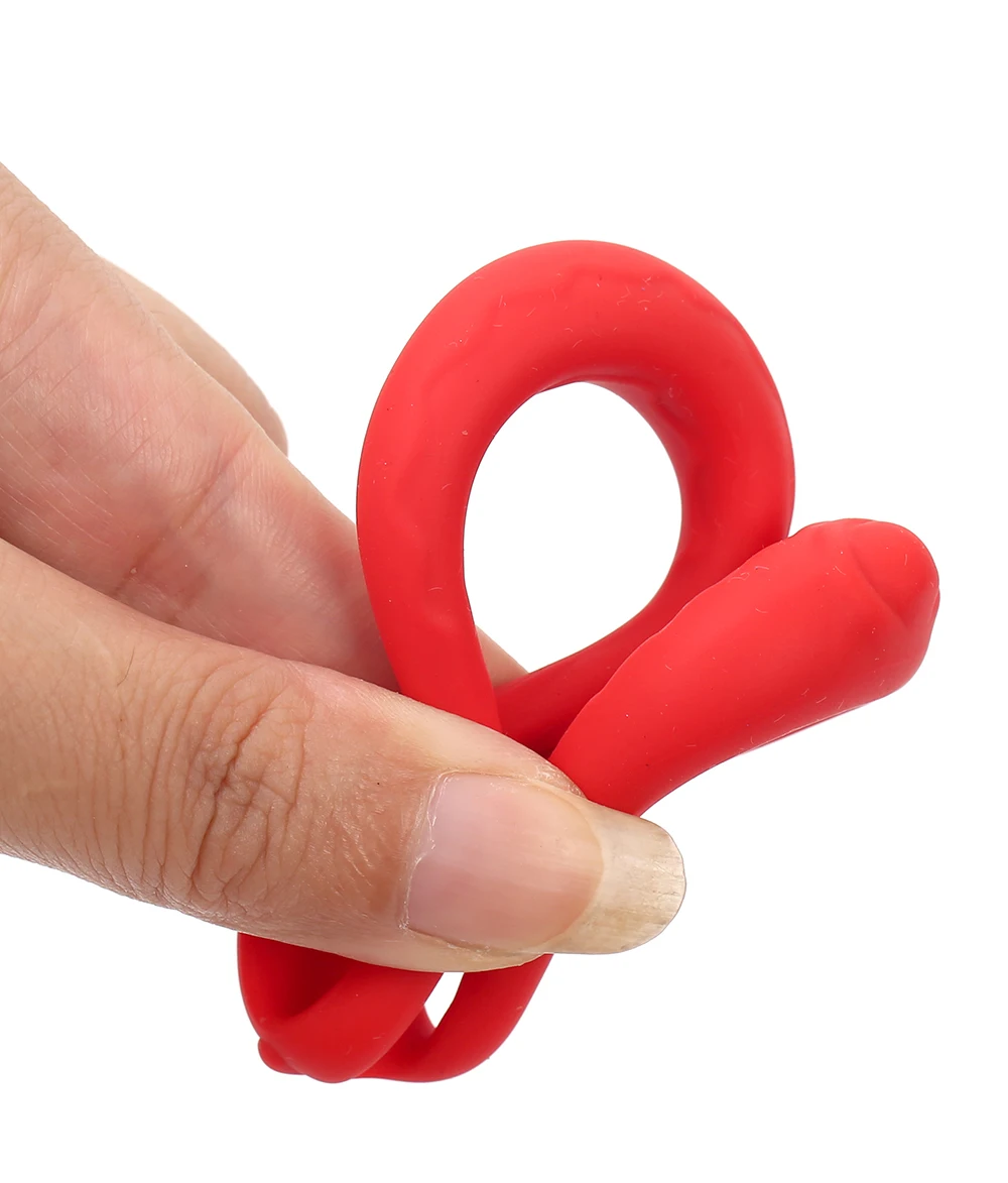 Double Penis Ring Reusable Silicone Semen Cock Ring Penis Enlargement Delay Ejaculation Sex Shop Sex Toy For Men Chastity Device