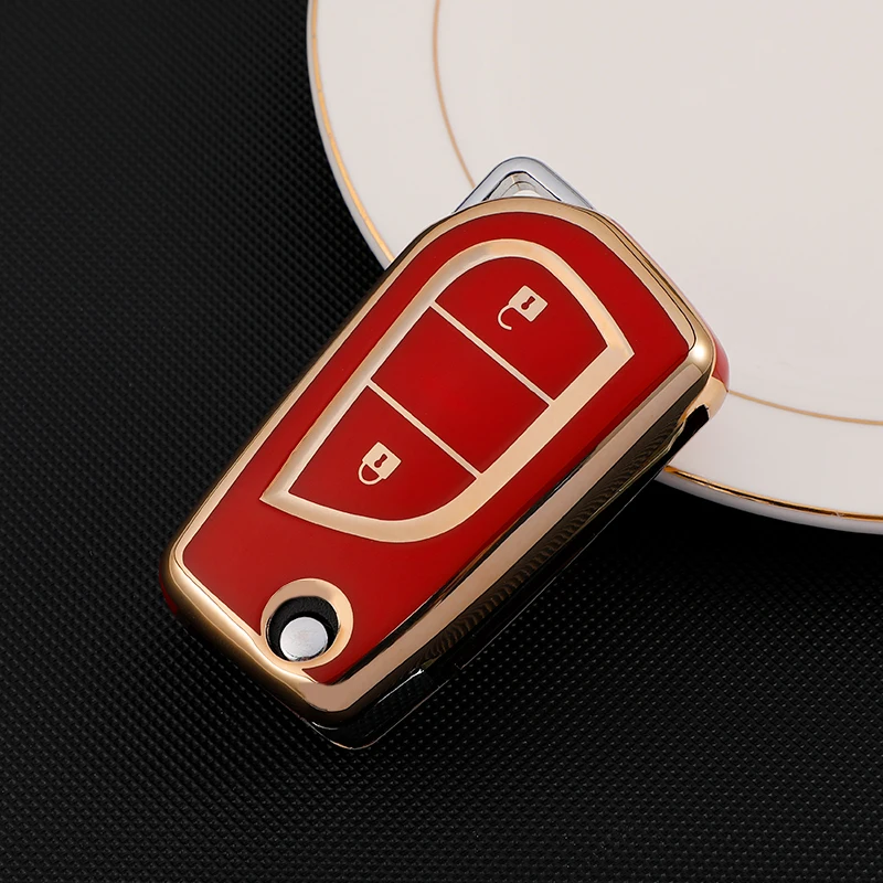 2/3/4 Knoppen TPU Shell Fob voor Toyota Auris Corolla Reiz Avensis Verso Yaris Aygo Rav4 Scion TC IM Auto Afstandsbediening Sleutel Case Cover
