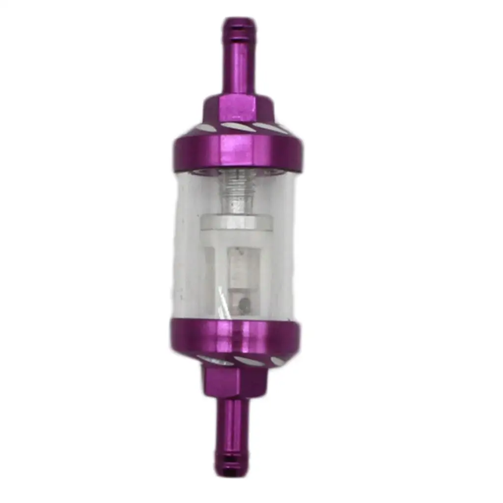 CNC Universal Scooter Dirt Pit Bike Go Kart 8mm 5/16'' Gas Fuel Filter Purple