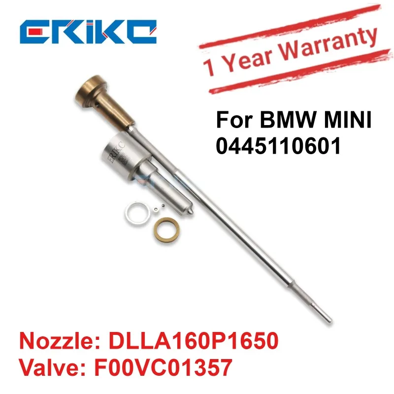 

Diesel Fuel Injector Kit 0 445 110 601 Common Rail Nozzle DLLA160P1650 0433172012 Valve F00VC01357 for BMW MINI 0445110601