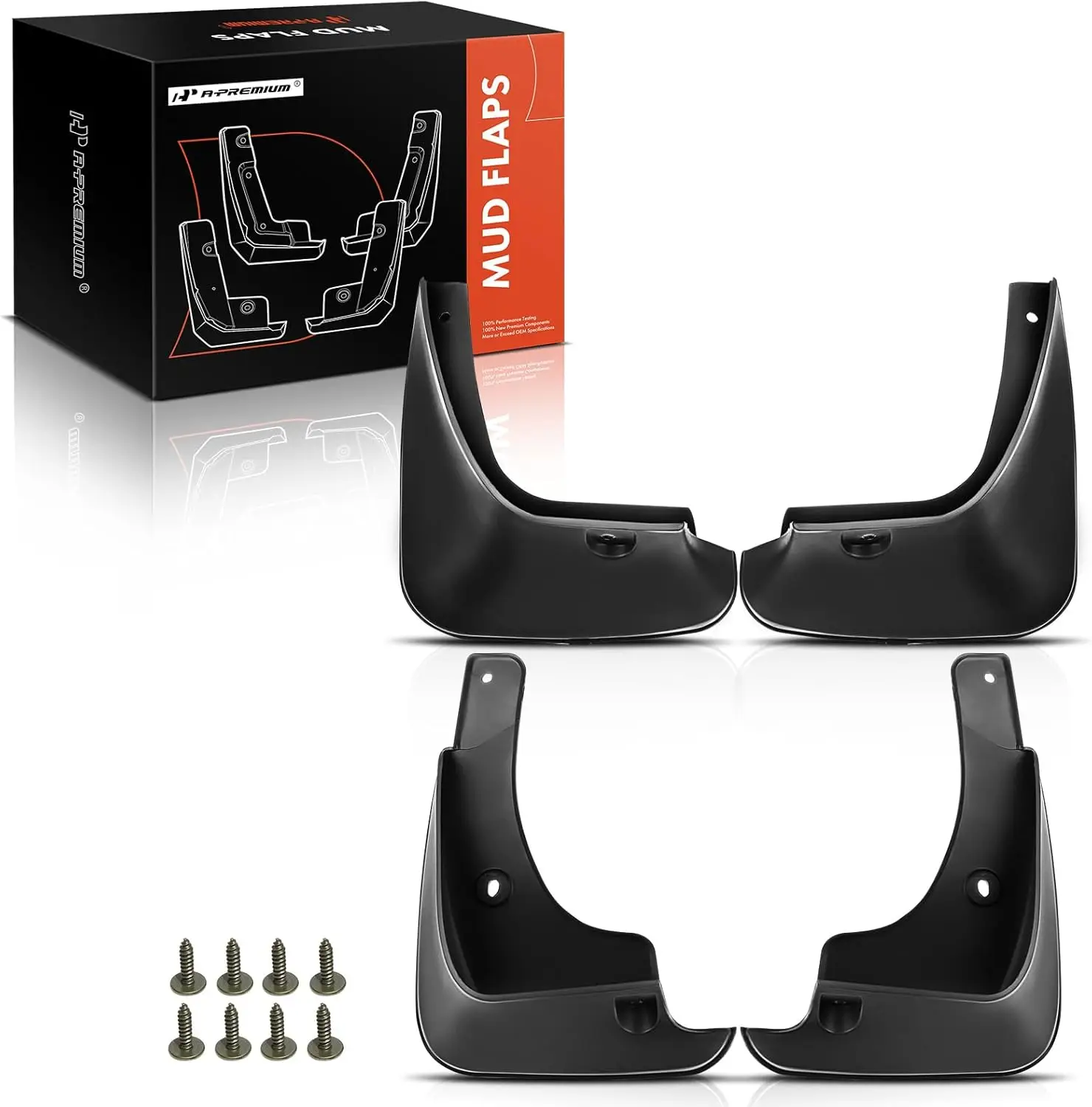 

4 шт. брызговики с фурнитурой, черные, спереди и сзади для седана 2002-2006 гг.