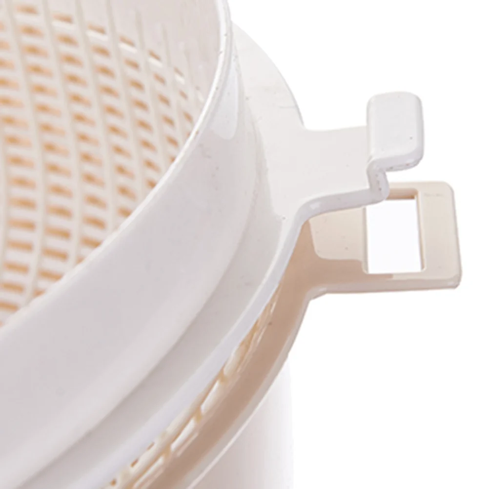 

2 pcs Drain Basket With Lid Double Layers Portable Washing Basket For Fruit Vegetable Rice Mesh Filter Kitchen Storage Organizer