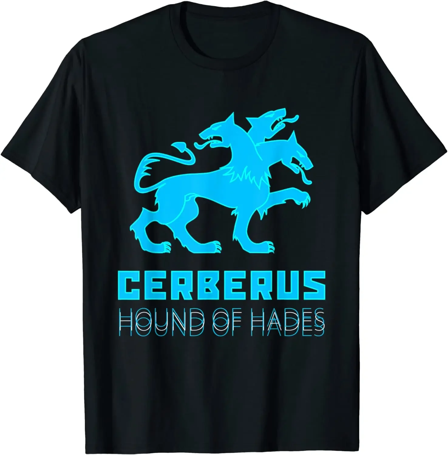 Ancient Greek Mythology Hound of Hades Cerberus T-Shirt 100% Cotton O-Neck Summer Short Sleeve Casual Mens T-shirt Size S-3XL