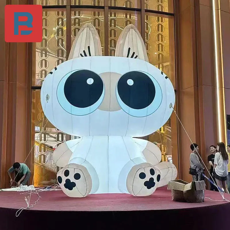 Inflatable cartoon cat Air Model big-eyed Lucky Cat Siamese Cat Pet Festival Bar Stage Music Festival Night Light advertisement