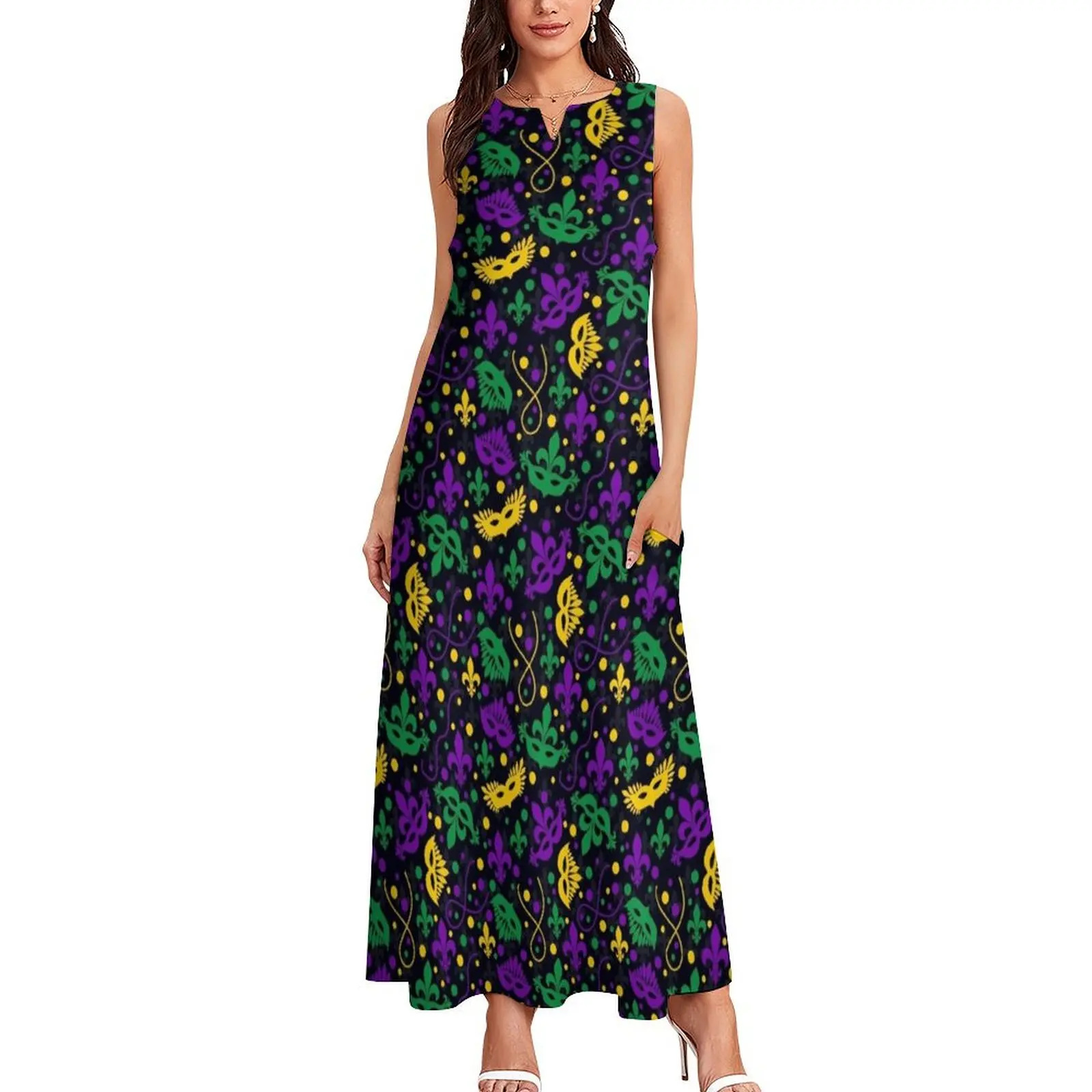 Mardi Gras Long Dress Women long dress dresses for special events loose women