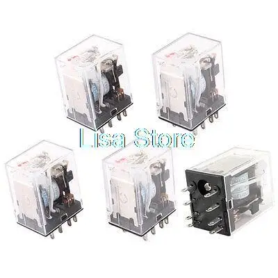 

HH52PL AC 110/120 В катушка 8-контактный DPDT красный светодиод электромагнитное реле 5 шт.