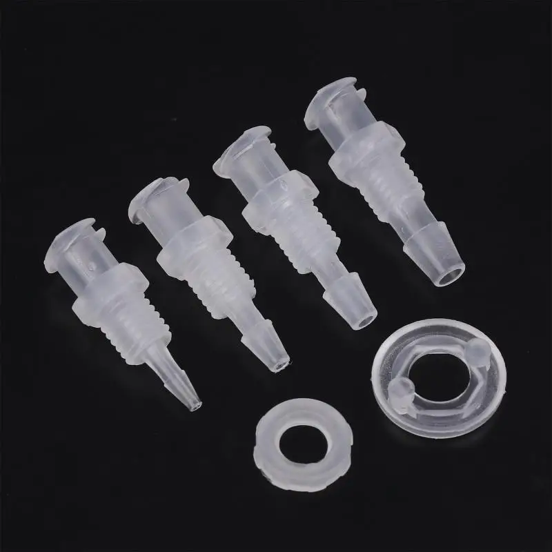 Luer Lock Adapter Straight Through Plate PP Plastic Air Valve Pipe Subpackaging Instrument Syringe Air Tube Adapter